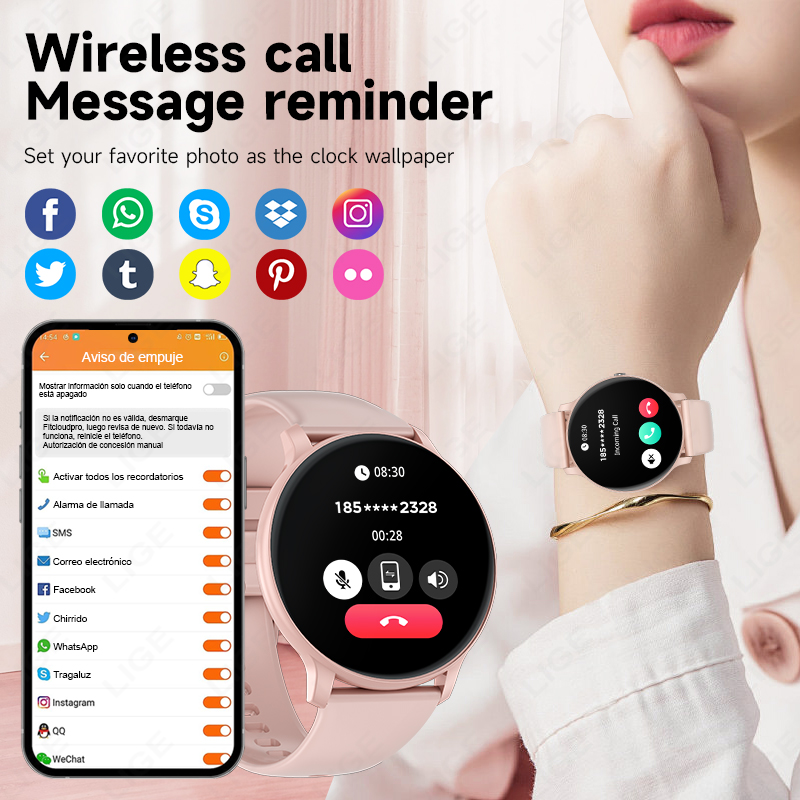 LIGE Bluetooth Call Smart Watc - مراجعة Smartwatch Latest Watches For Women وسعره