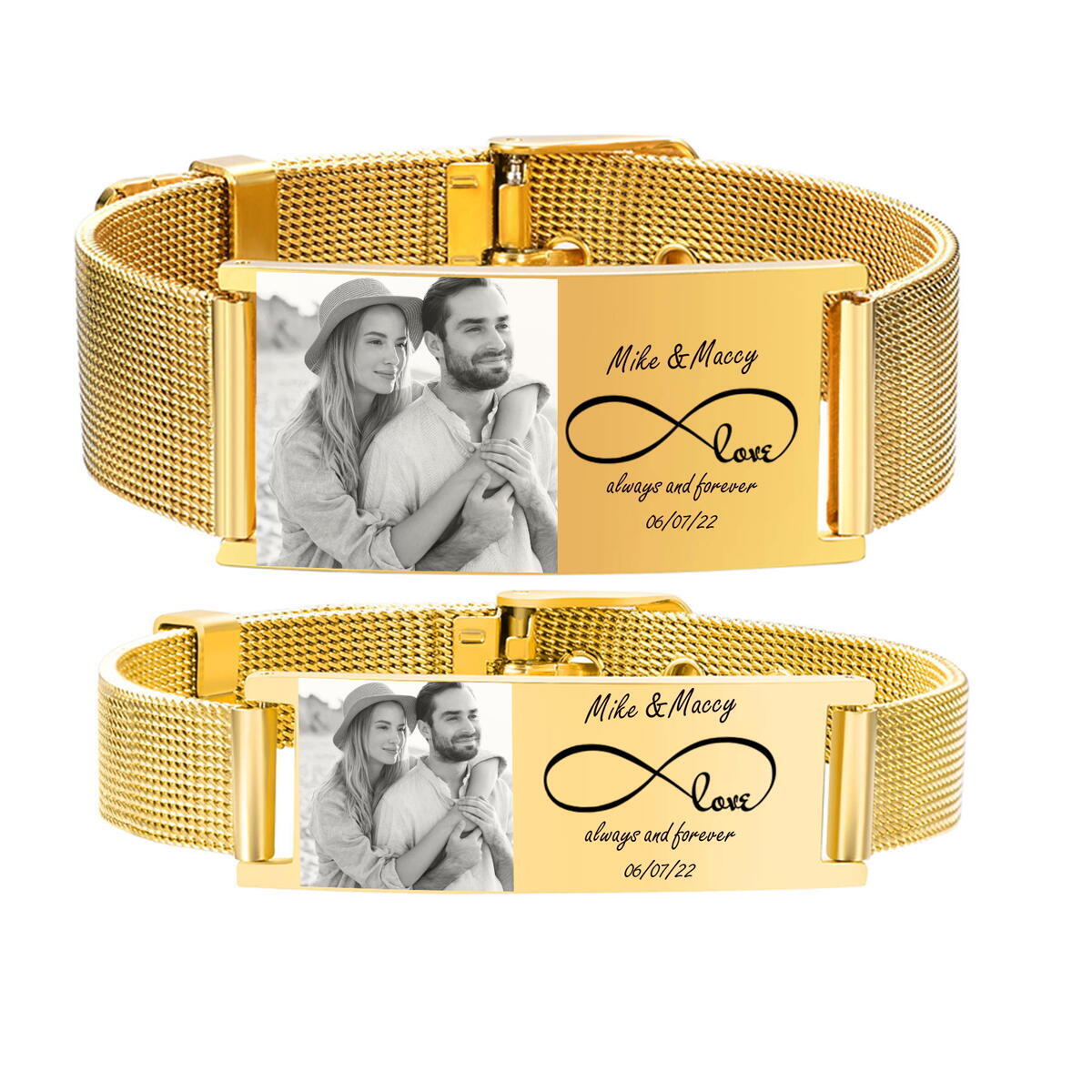 Personalized Photo Bracelet, S - مراجعة Mesh Stainless Strap وسعره