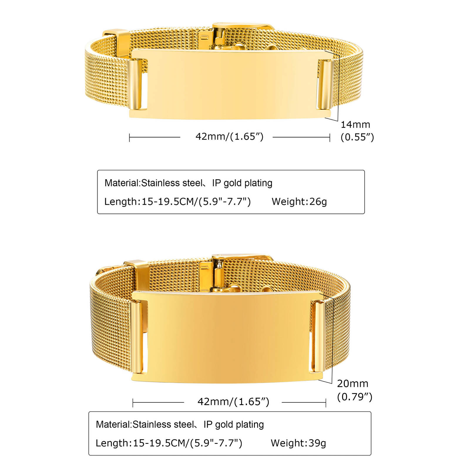 Personalized Photo Bracelet, S - مراجعة Mesh Stainless Strap وسعره