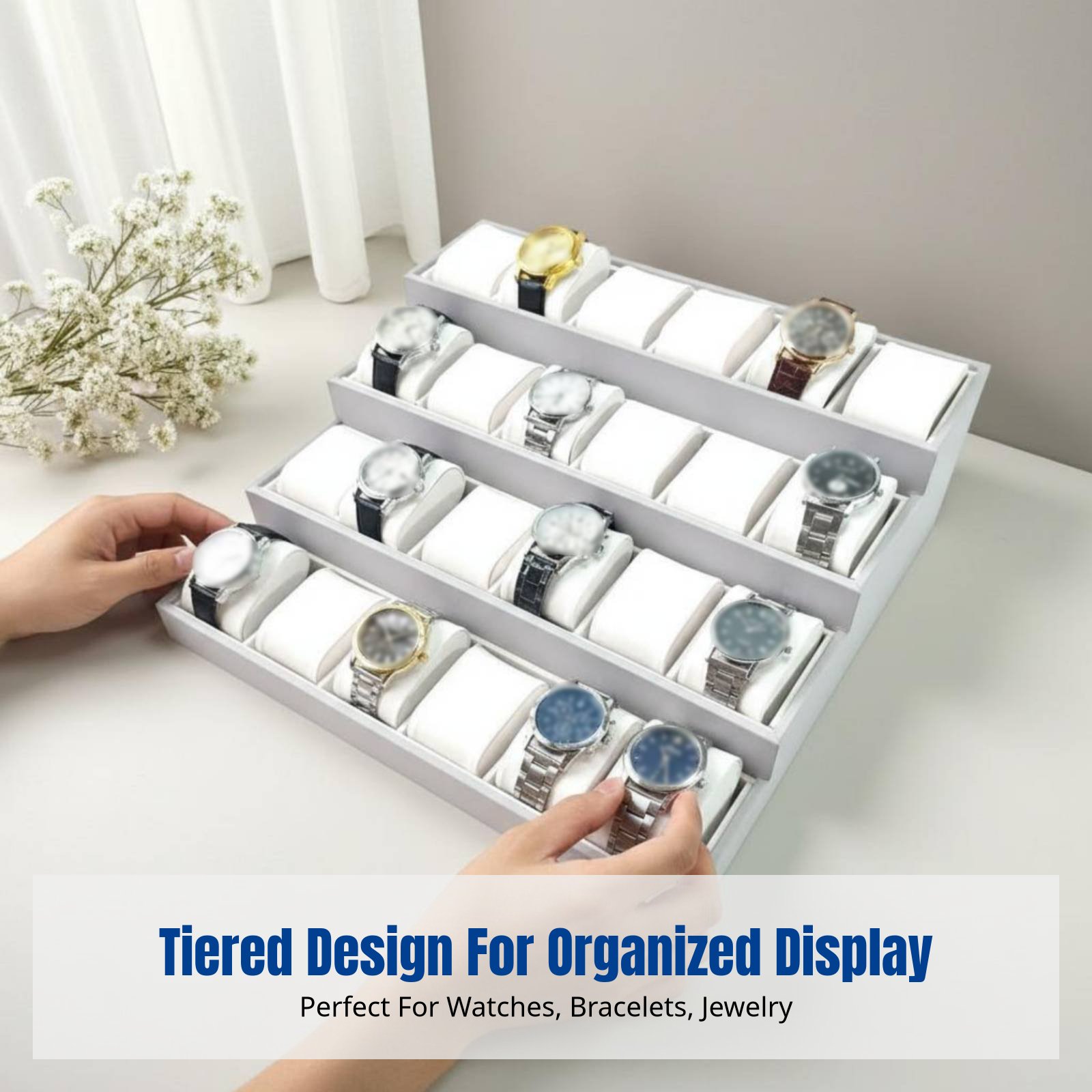 Tiered Jewelry Display Stand,  - مراجعة Watch Display Pillow وسعره