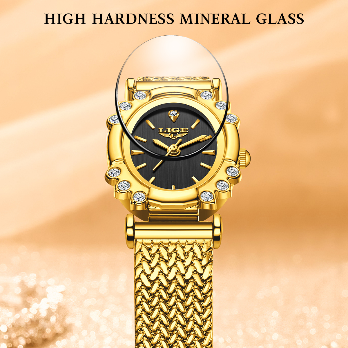 LIGE Elegant Quartz Watches fo - مراجعة Mesh Stainless Strap وسعره