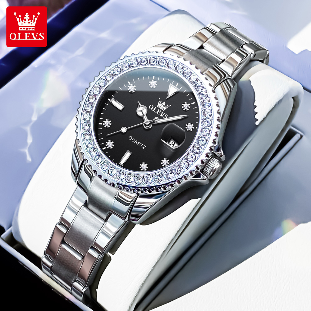 OLEVS Luxury Brand Quartz Watc - مراجعة Watch Bezel Insert وسعره