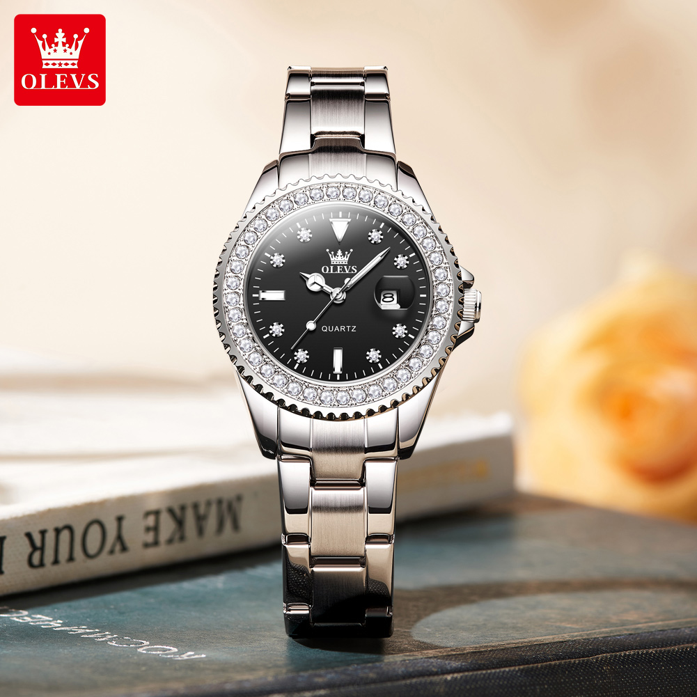 OLEVS Luxury Brand Quartz Watc - مراجعة Watch Bezel Insert وسعره