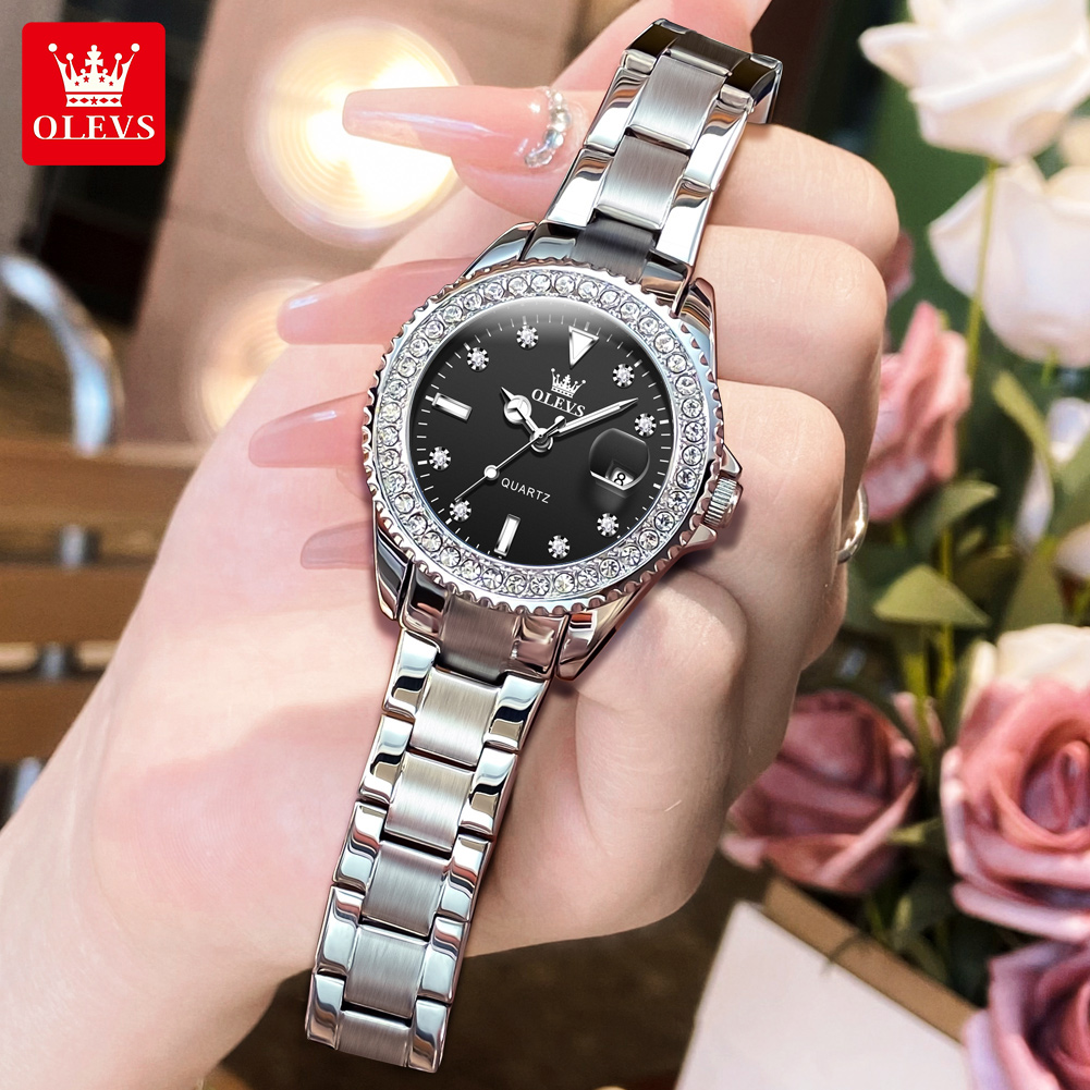 OLEVS Luxury Brand Quartz Watc - مراجعة Watch Bezel Insert وسعره