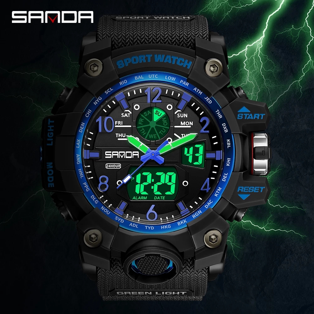 SANDA 30169 Top Sports Men's W - مراجعة Smartwatch Watches Digital وسعره