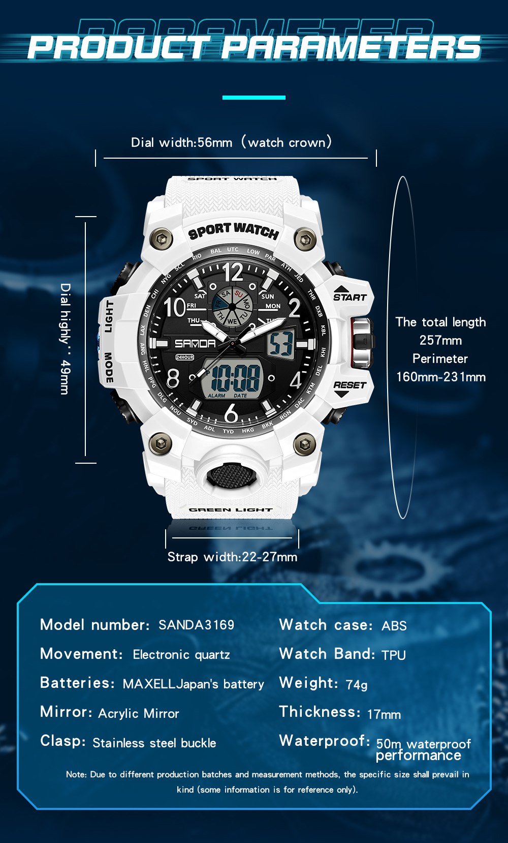 SANDA 30169 Top Sports Men's W - مراجعة Smartwatch Watches Digital وسعره