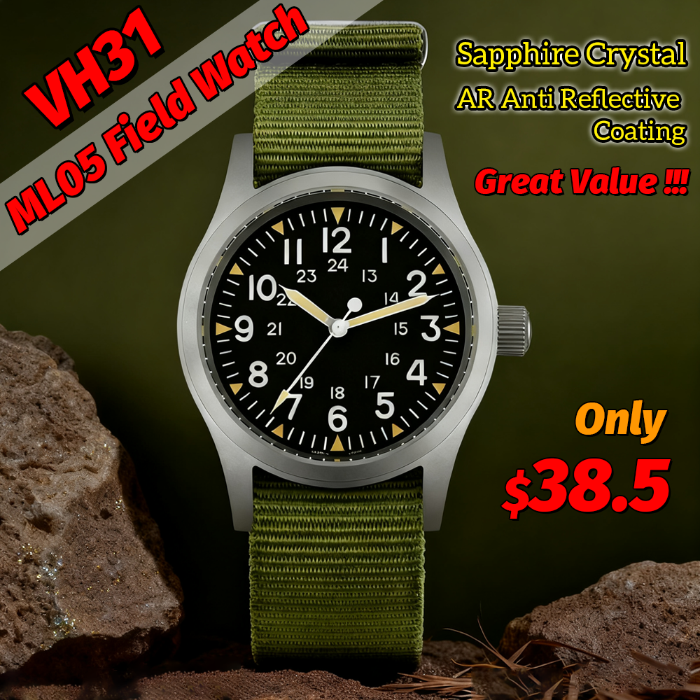 Militado Ml05 Vintage Field Wa - مراجعة Waterproof Diving Watch وسعره