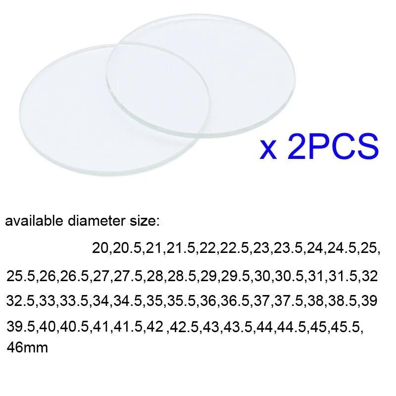 【2PCS】Thickness 2.0mm Round Wa - مراجعة Watch Crystal Replacement وسعره