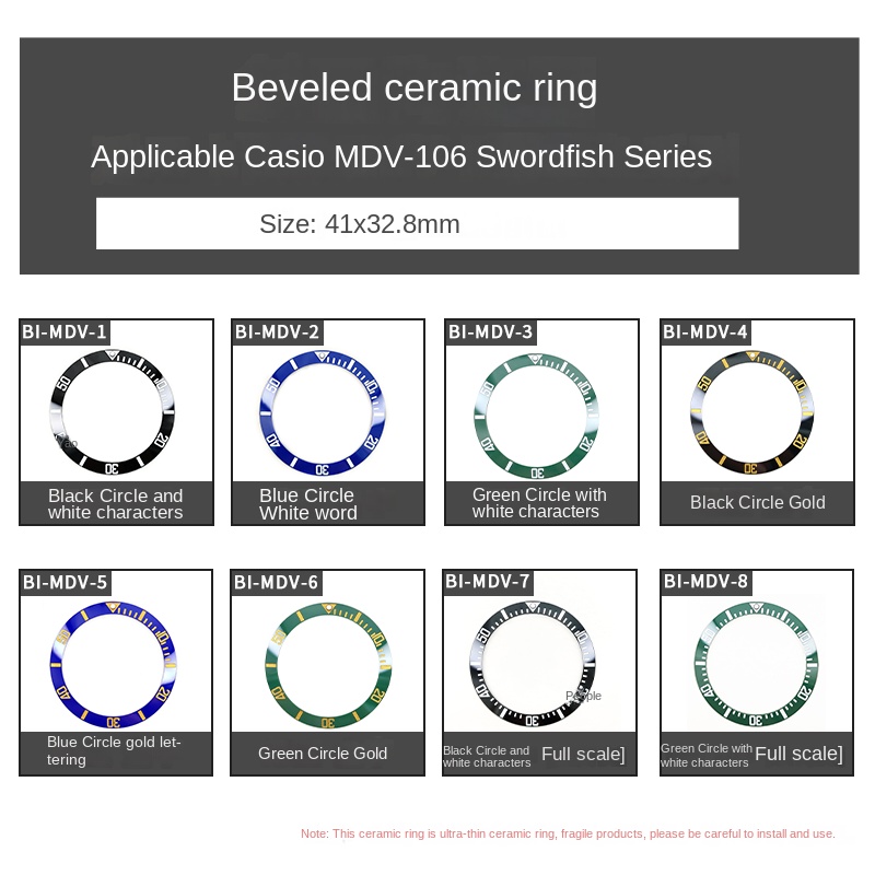 For CASIO MDV-106 Sloped Ceram - مراجعة Watch Bezel Insert وسعره