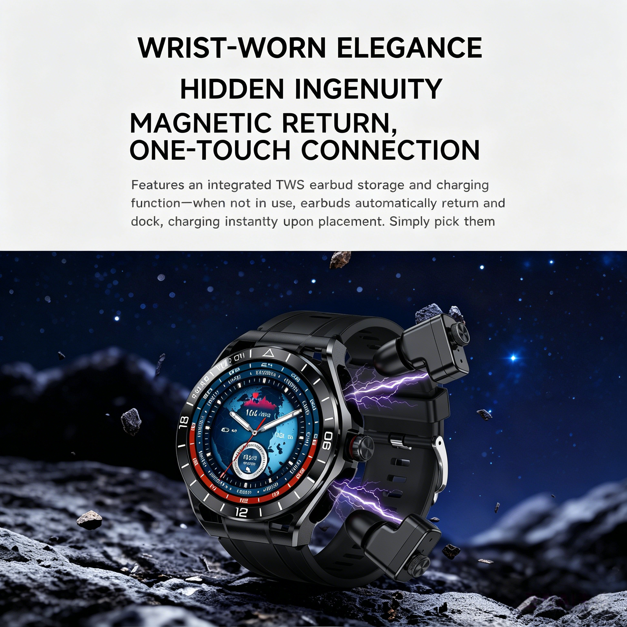 2 In 1 Bluetooth Call Earphone - مراجعة Smartwatch Noise Watches For Men وسعره