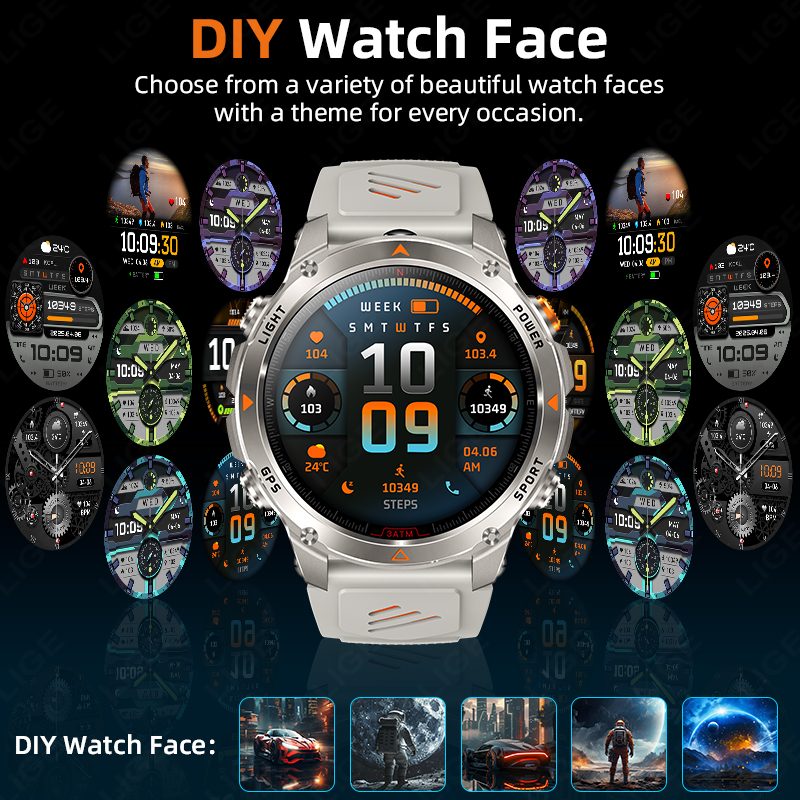 LIGE Rugged GPS Track Smart Wa - مراجعة Smartwatch I Watches وسعره