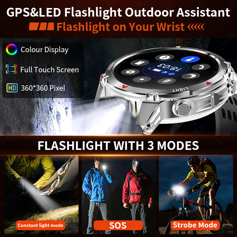 LIGE Rugged GPS Track Smart Wa - مراجعة Smartwatch I Watches وسعره