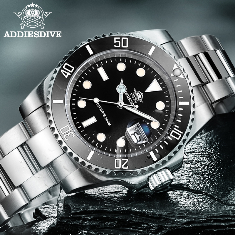 ADDIESDIVE Men's Classic Watch - مراجعة Watch Bezel Insert وسعره