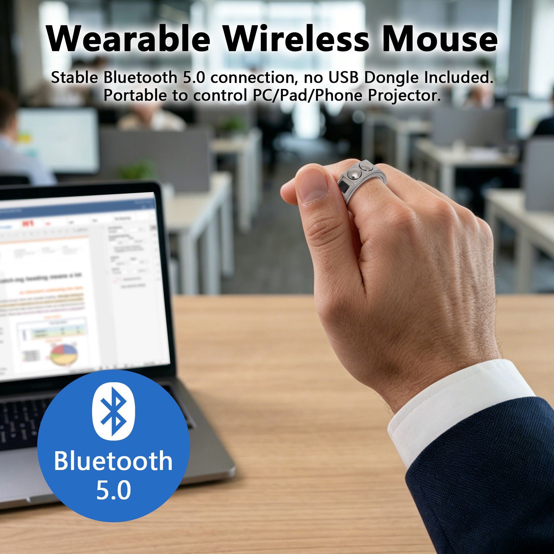 Smart mouse ring ring PPT demo - مراجعة Smartwatch I Watches وسعره