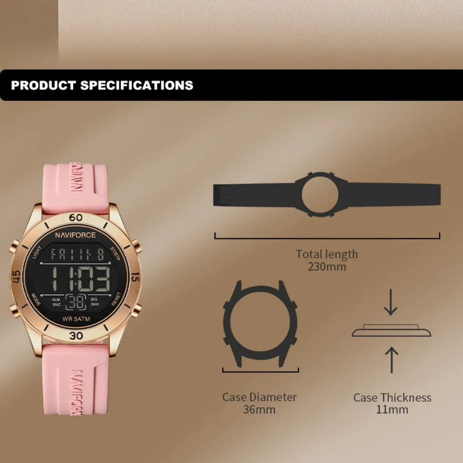 NAVIFORCE Watch For Women Fash - مراجعة Silicone Sport Band وسعره