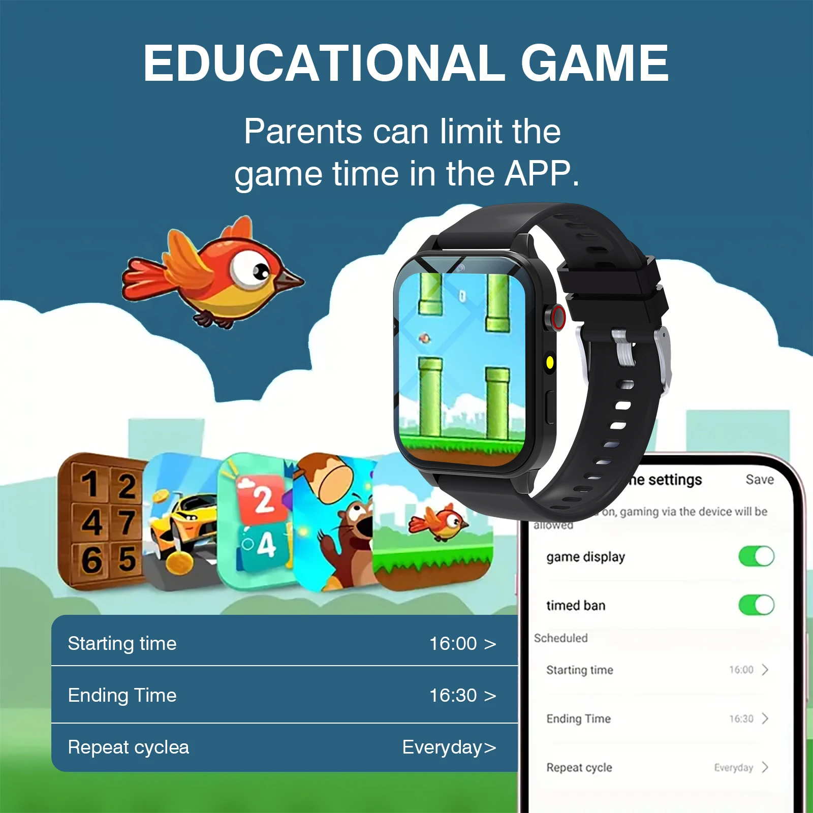 Kids′s Smart Watch 18 Games Ca - مراجعة Smartwatch Watches Digital وسعره