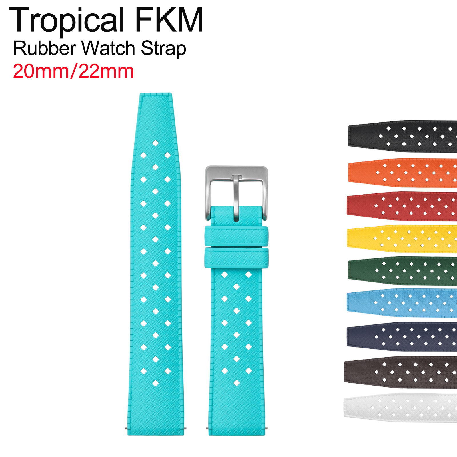 New Tropical FKM Watch Strap f - مراجعة Citizen Watches Smartwatch وسعره