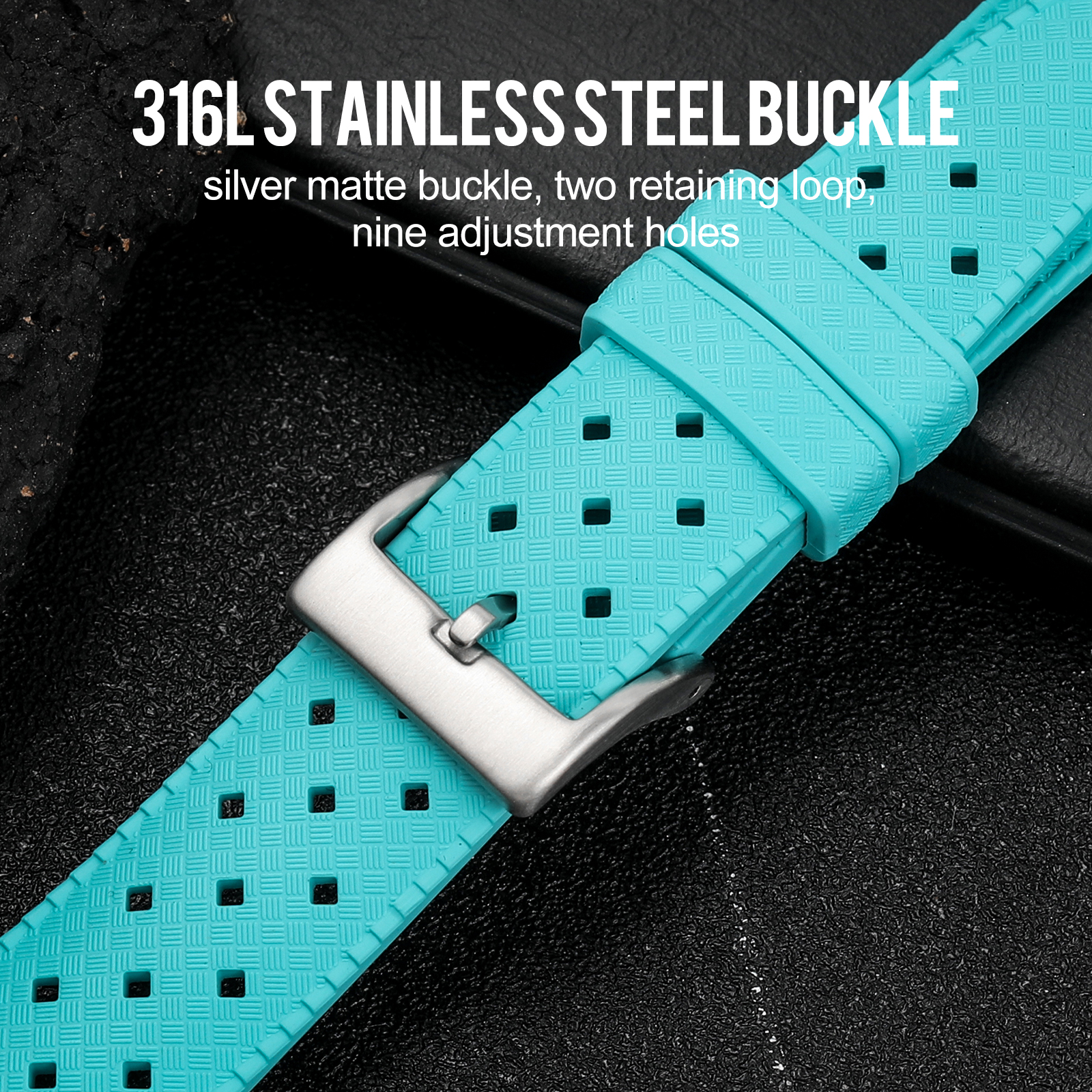 New Tropical FKM Watch Strap f - مراجعة Citizen Watches Smartwatch وسعره