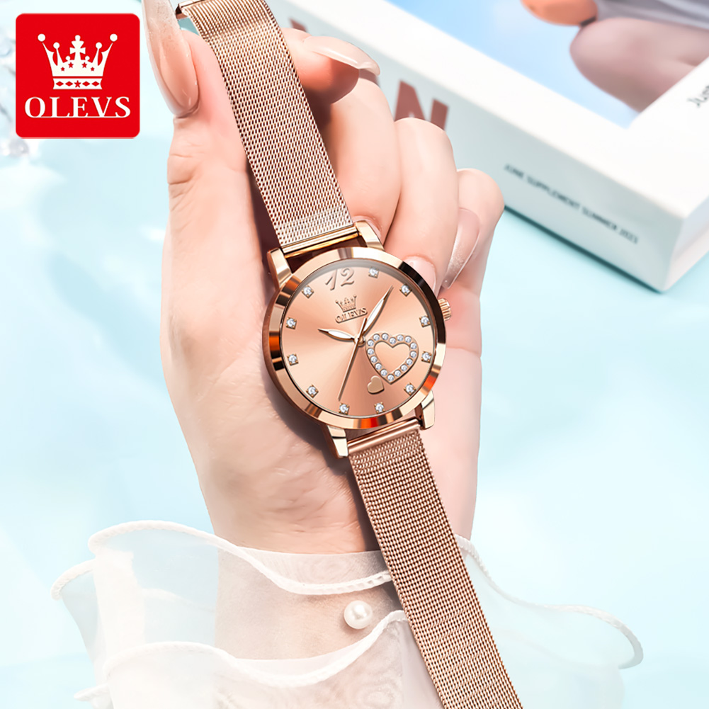 OLEVS 5189 Quartz Watch for Wo - مراجعة Mesh Stainless Strap وسعره