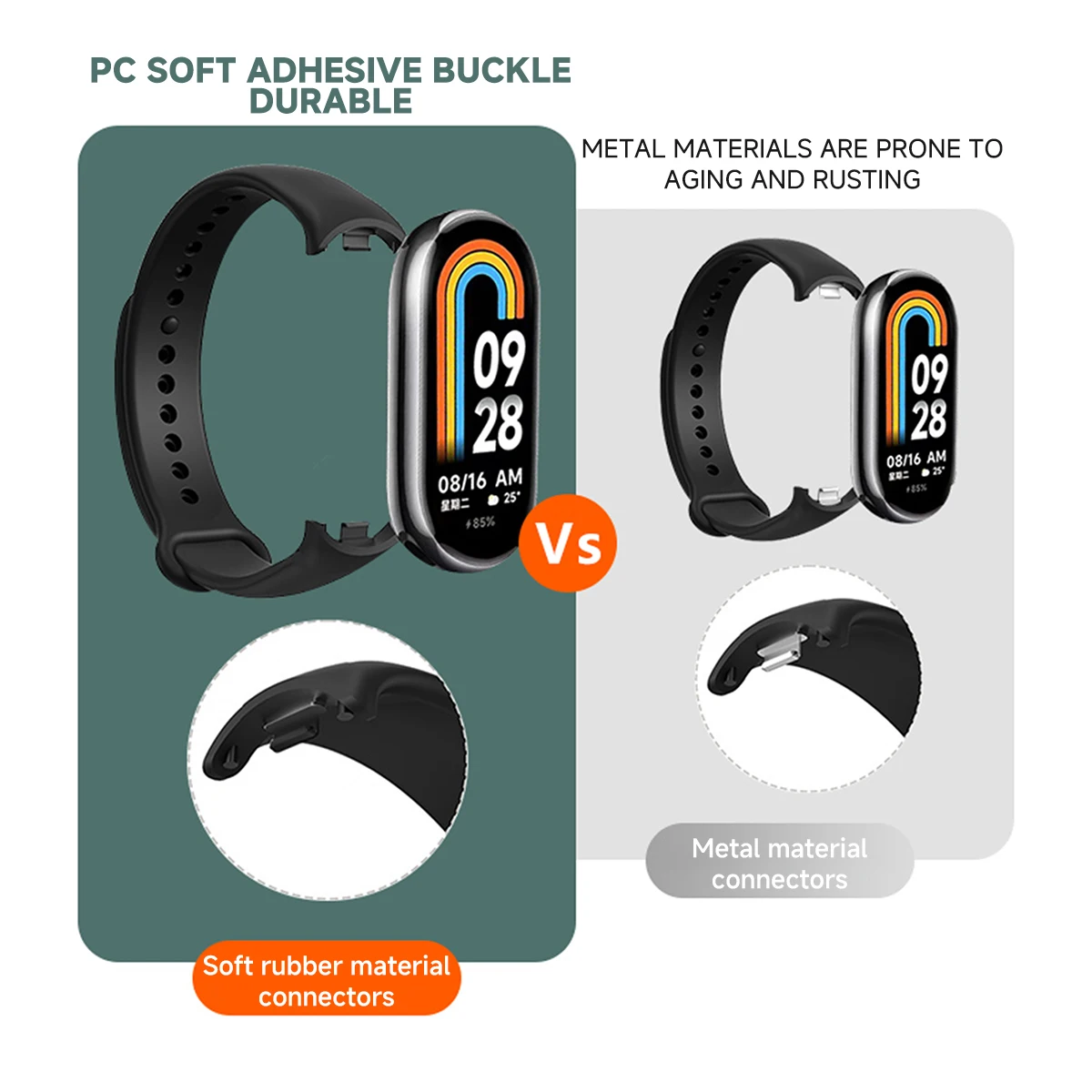 Strap for Xiaomi Mi Band 9/9 N - مراجعة Silicone Sport Band وسعره