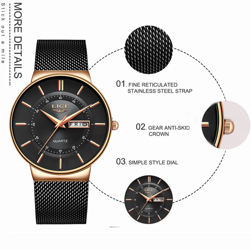LIGE Women Watches Luxury Bran - مراجعة Waterproof Diving Watch وسعره