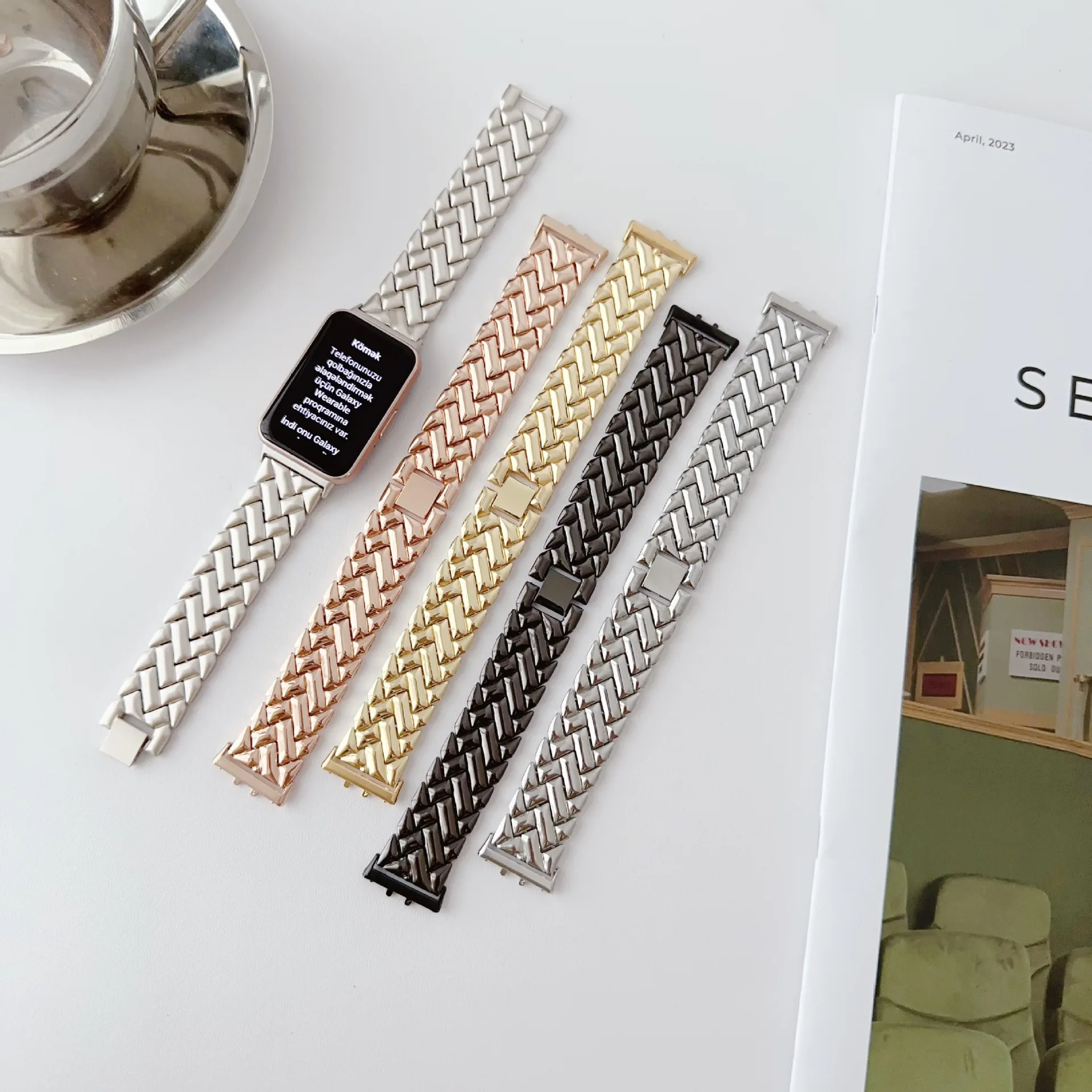 New Wristband Metal Strap for  - مراجعة Smartwatch Samsung Watches For Women وسعره