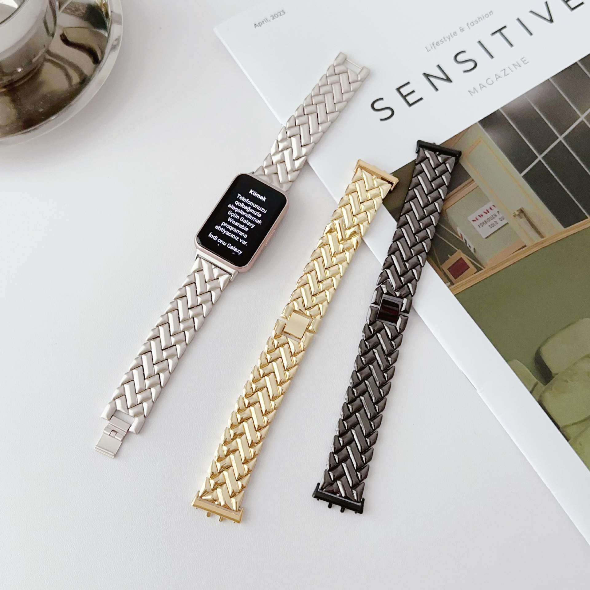 New Wristband Metal Strap for  - مراجعة Smartwatch Samsung Watches For Women وسعره