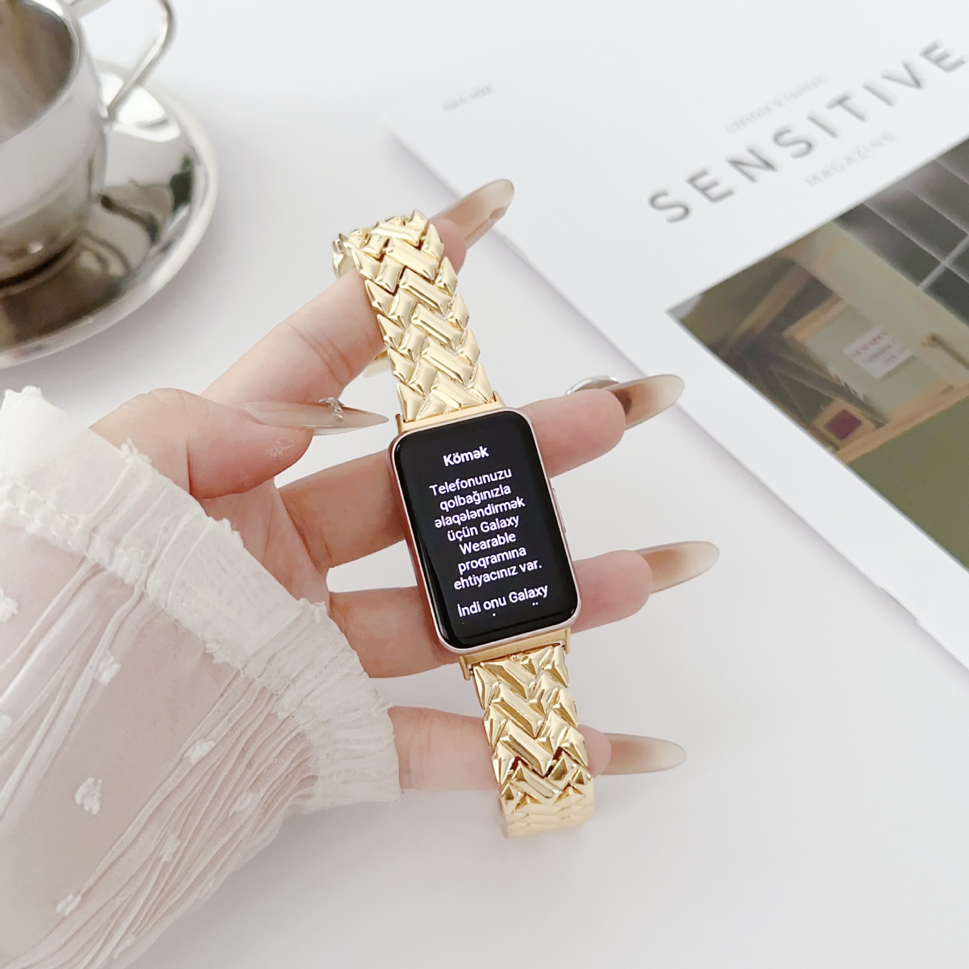 New Wristband Metal Strap for  - مراجعة Smartwatch Samsung Watches For Women وسعره