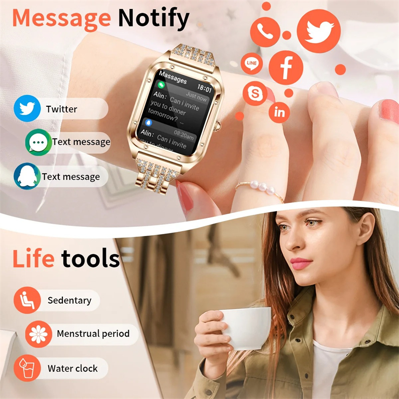 LIGE Fashion Smart Watch Ladie - مراجعة Smartwatch Latest Watches For Women وسعره