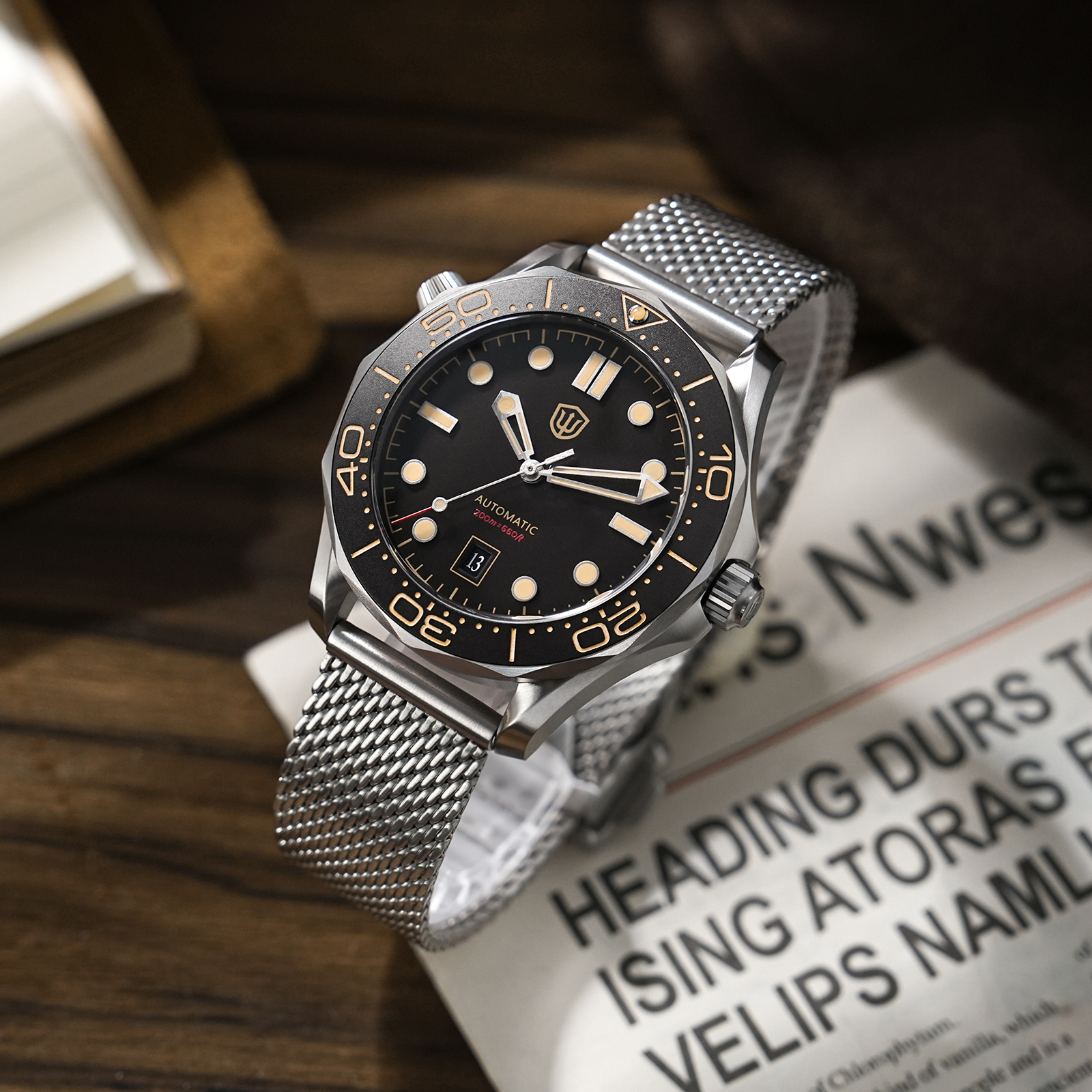 Watchdives WD007 V4 Automatic  - مراجعة Waterproof Diving Watch وسعره