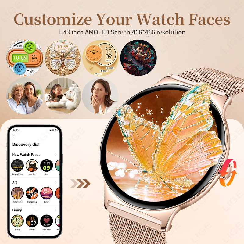 LIGE 2025 Ultra-thin Durable W - مراجعة Smartwatch Latest Watches For Women وسعره