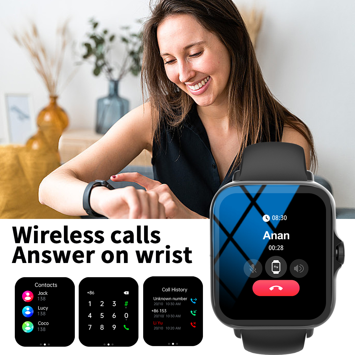 Smart watch, multi-sport mode, - مراجعة Smartwatch Watches Wallpaper وسعره