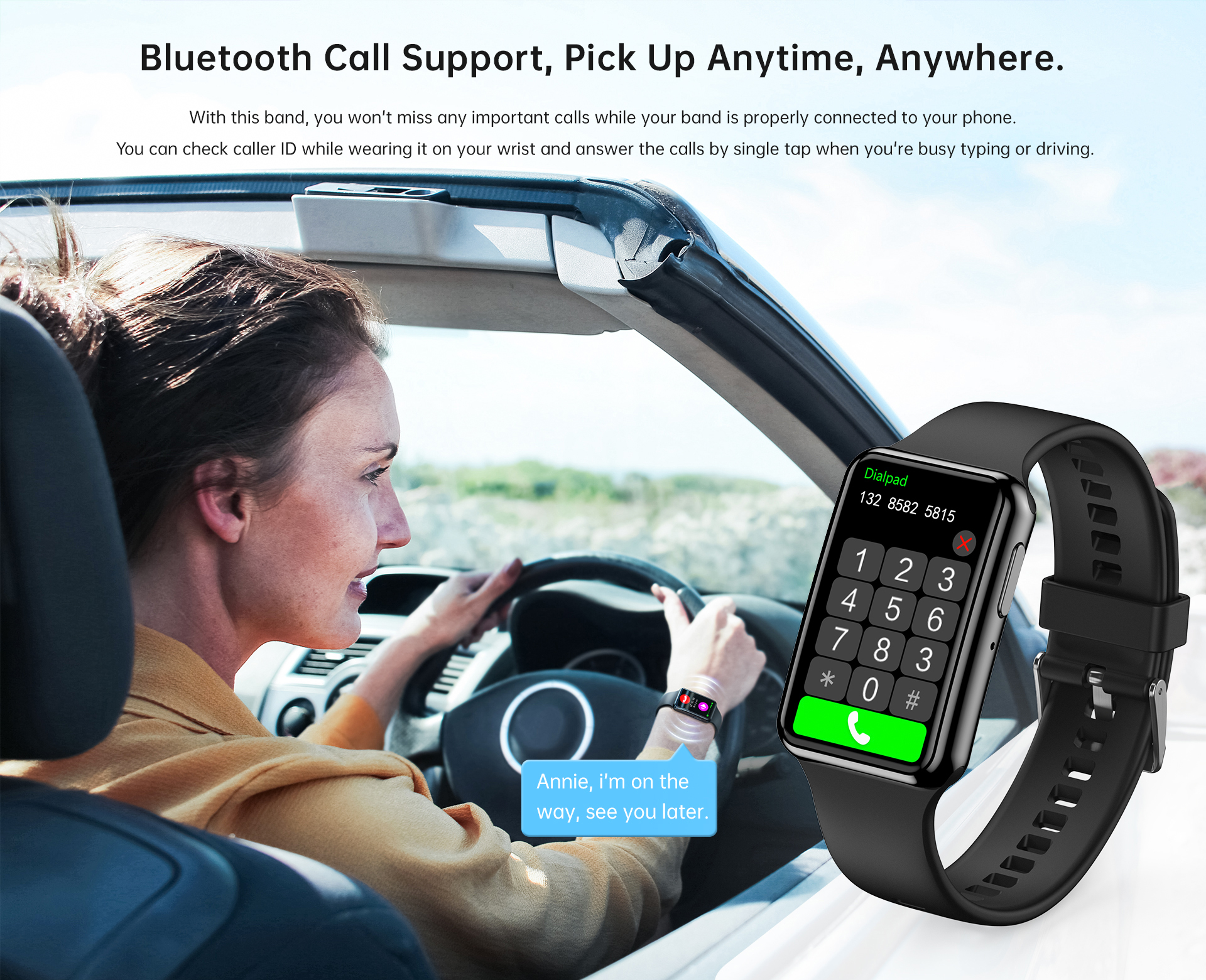 1.47 Inch BT Call Smart Band H - مراجعة Smartwatch I Watches وسعره