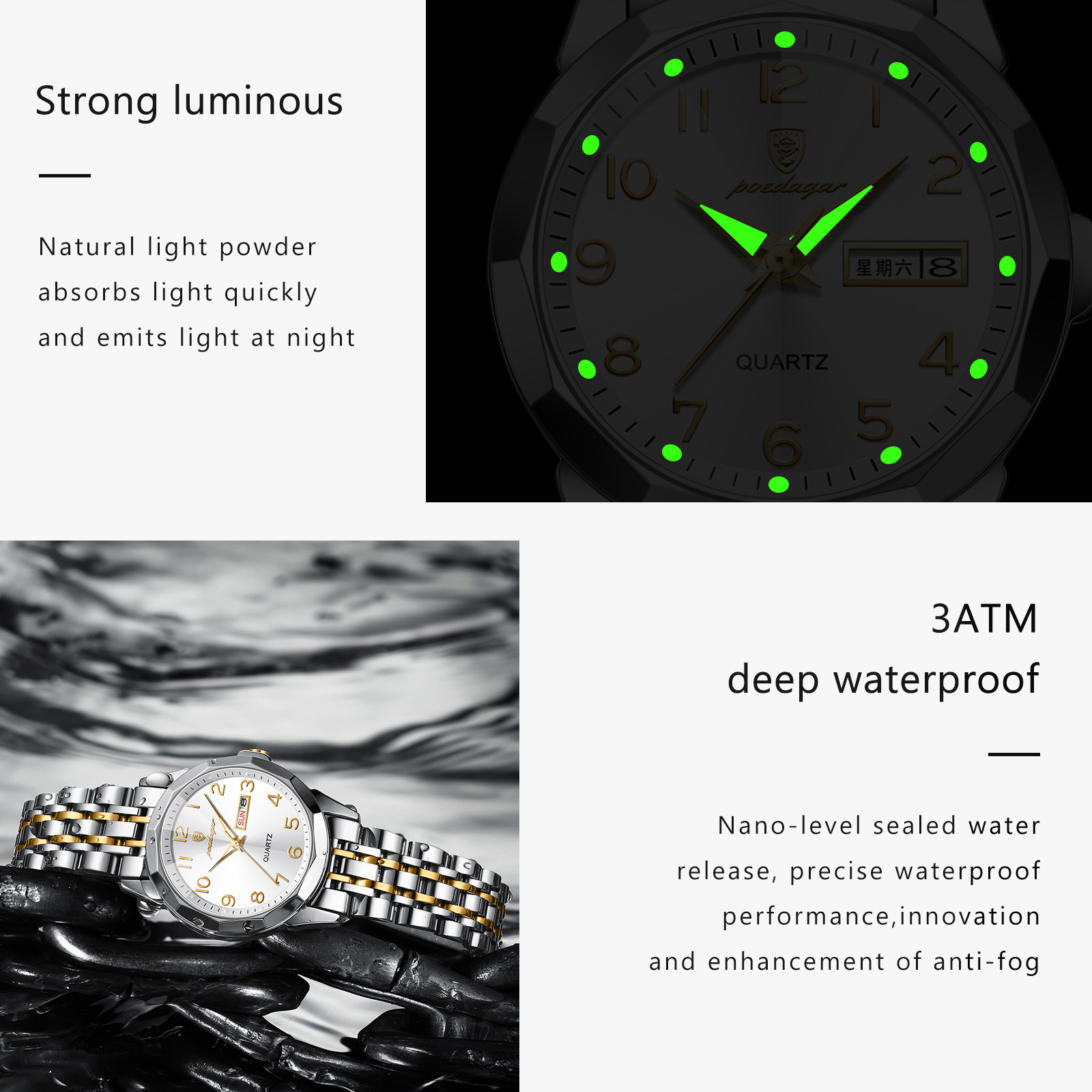 POEDAGAR Elegant Ladies Watche - مراجعة Waterproof Diving Watch وسعره