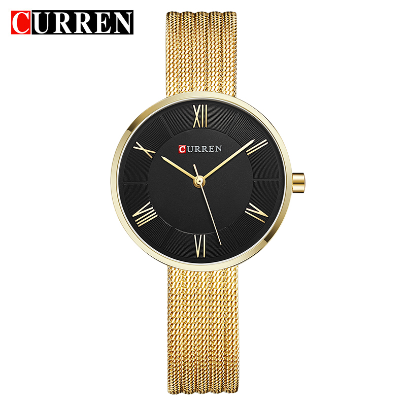 CURREN 9020 Small Dial Quartz  - مراجعة Mesh Stainless Strap وسعره