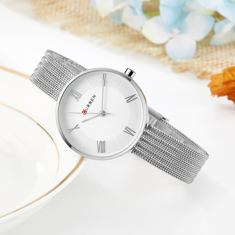 CURREN 9020 Small Dial Quartz  - مراجعة Mesh Stainless Strap وسعره