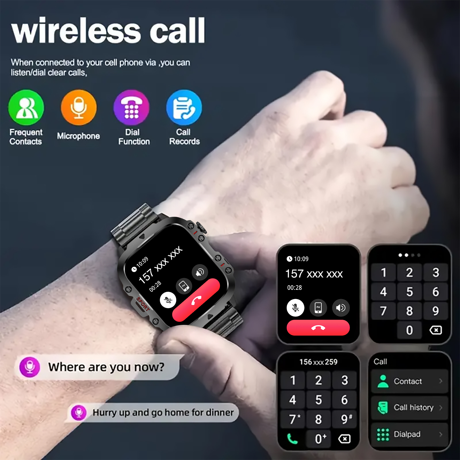 Smart Watch with LED Light, wi - مراجعة Smartwatch Watches Wallpaper وسعره