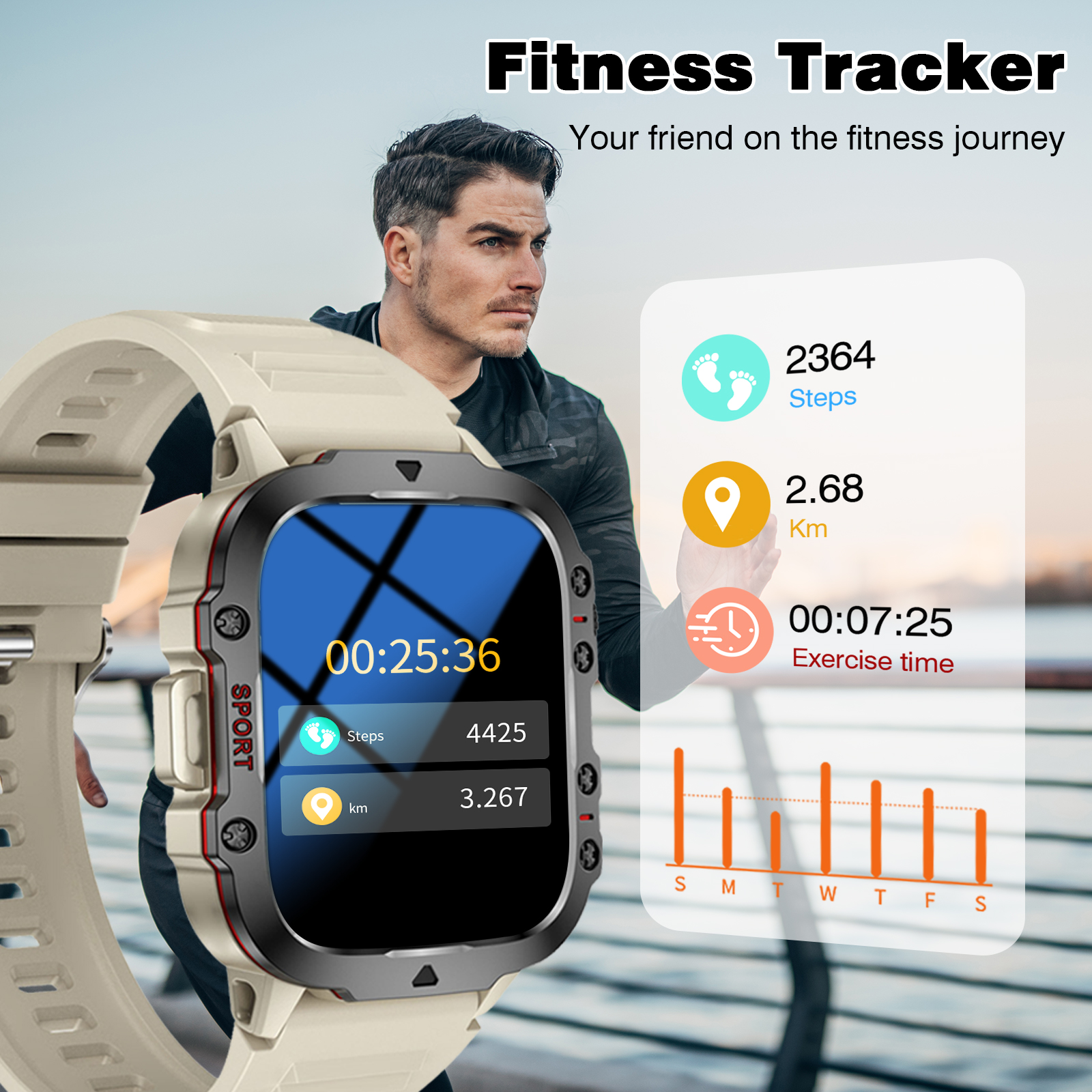 Smart Watch with LED Light, wi - مراجعة Smartwatch Watches Wallpaper وسعره