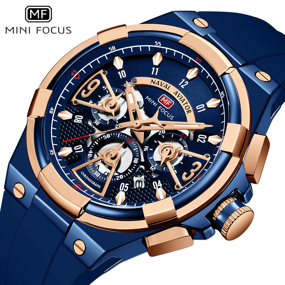 MINI FOCUS Mens Watches Brand  - مراجعة Silicone Sport Band وسعره