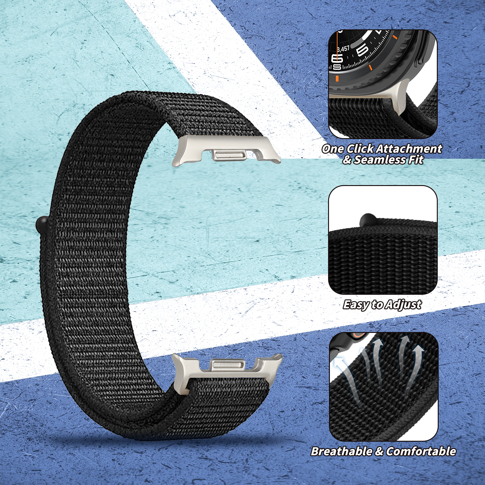 Nylon Loop for Samsung Watch 8 - مراجعة Smartwatch Samsung Watches For Women وسعره