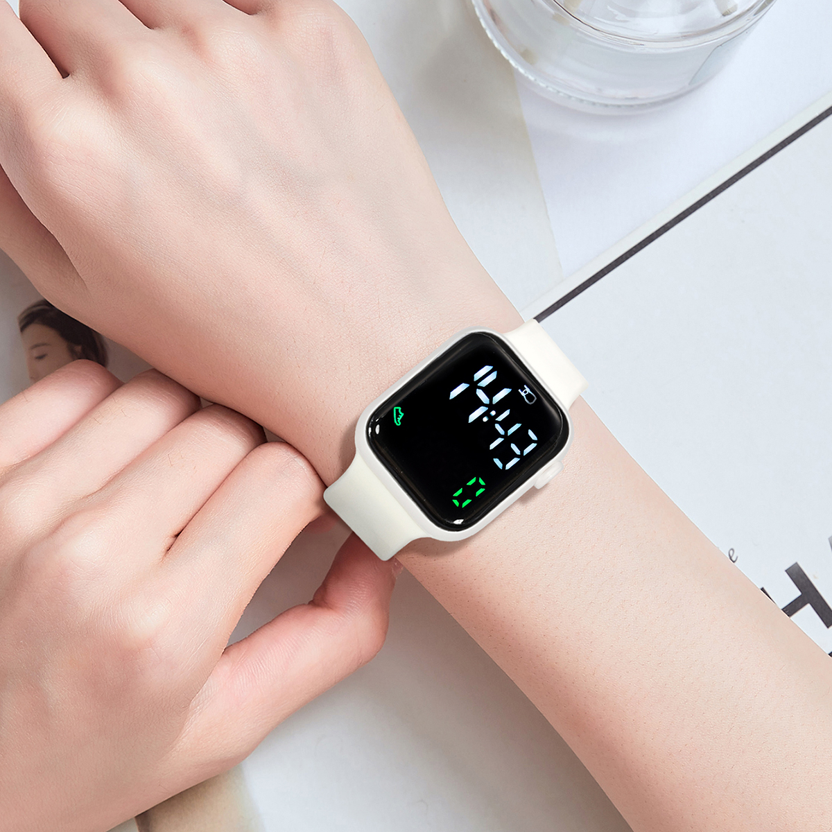 New 2PCS Student Minimalist Sm - مراجعة Smartwatch Watches Digital وسعره