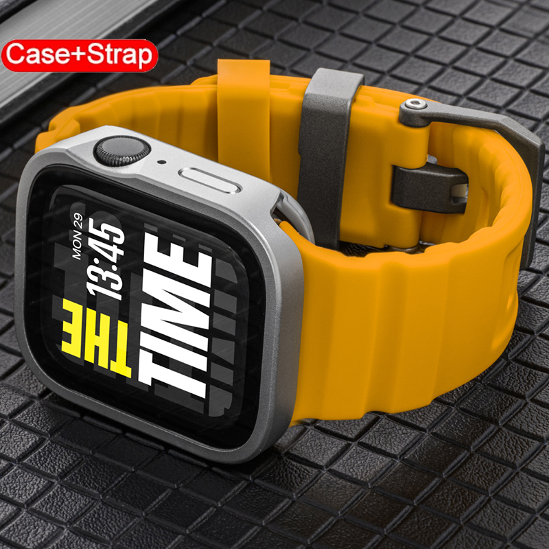 For Apple Watch Waterproof Cas - مراجعة Silicone Sport Band وسعره