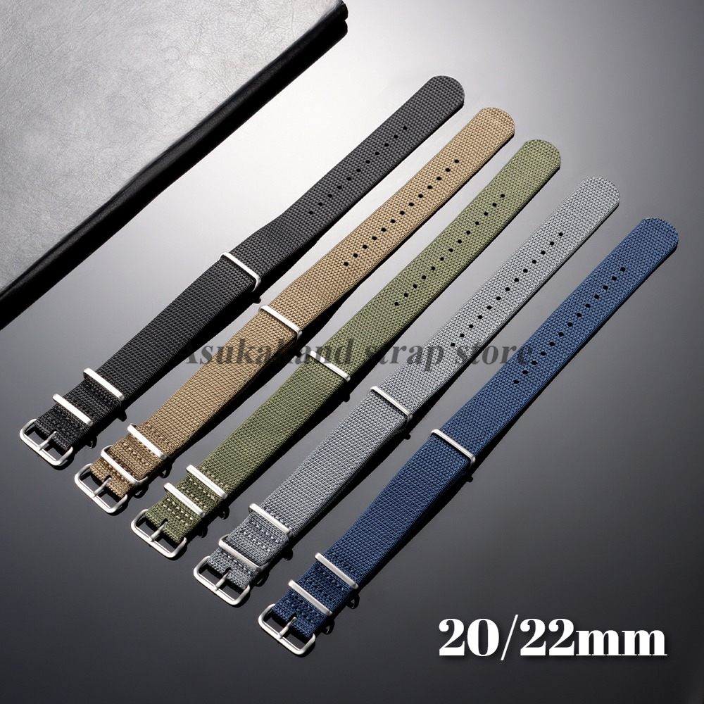 Ribbed Nylon Watch Strap 20mm  - مراجعة Omega Watches Smartwatch وسعره
