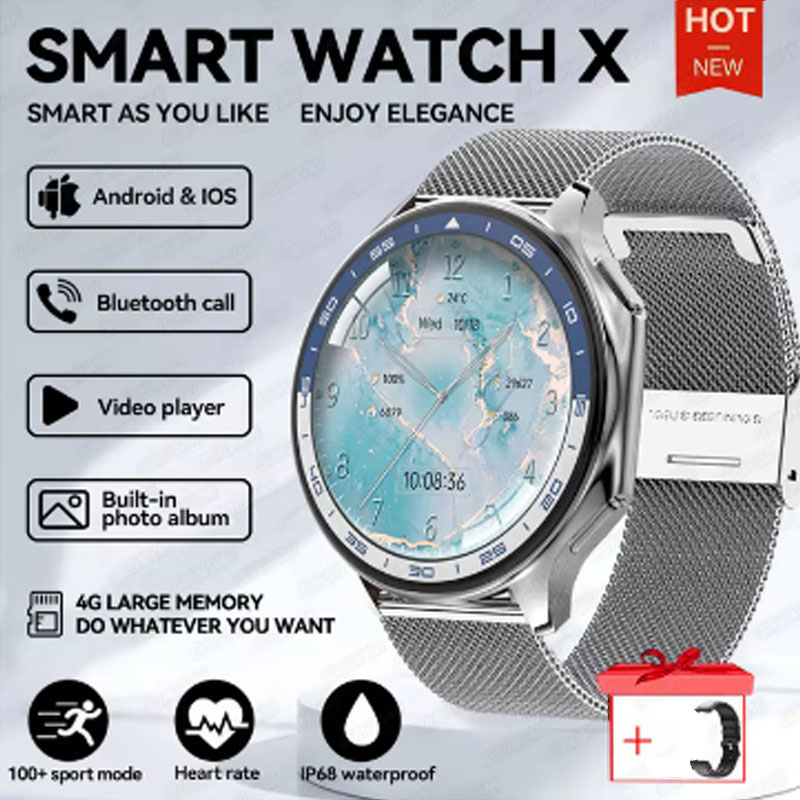1.43 inch Big Screen Men Women - مراجعة Watch Watch Xs وسعره