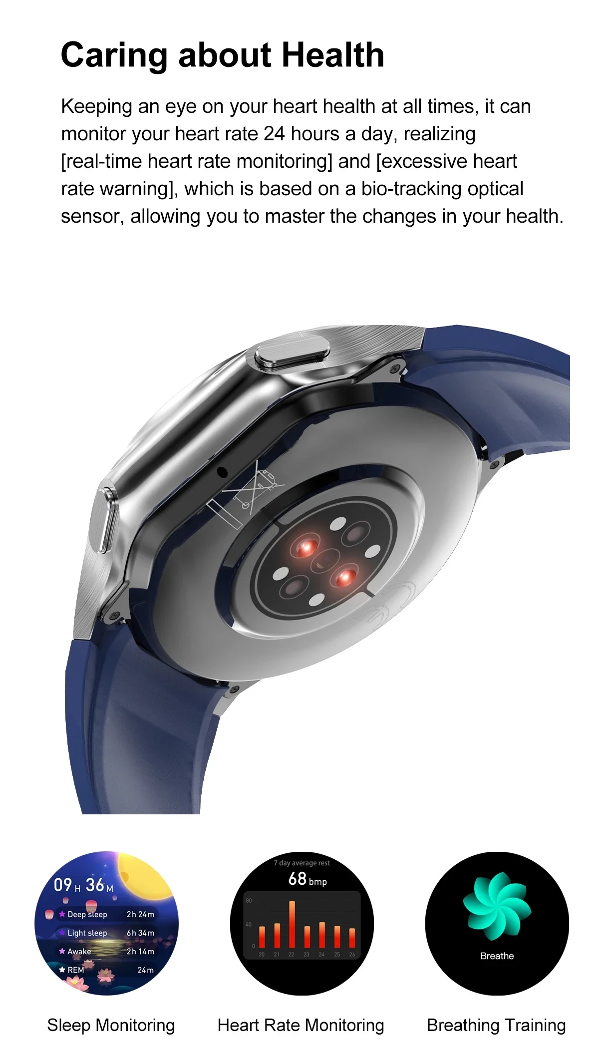 1.43 inch Big Screen Men Women - مراجعة Watch Watch Xs وسعره